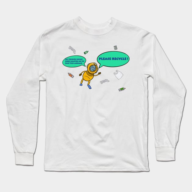 Save Our Oceans Long Sleeve T-Shirt by Milasneeze